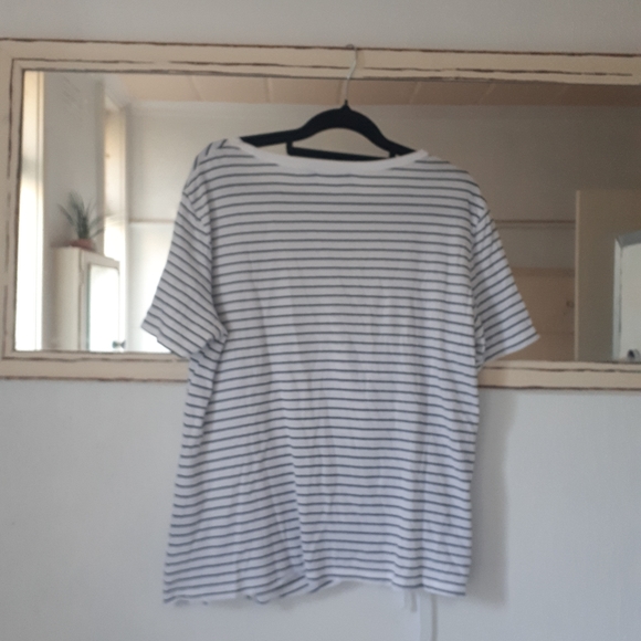 Sportsgirl Striped Ruched basic Tee Size large - Picture 10 of 11